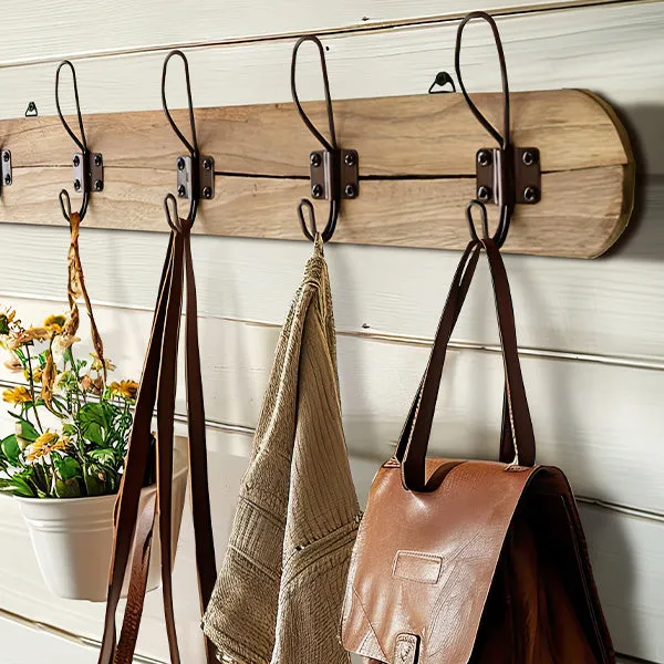 Recycled Wood Rustic Coat Rack