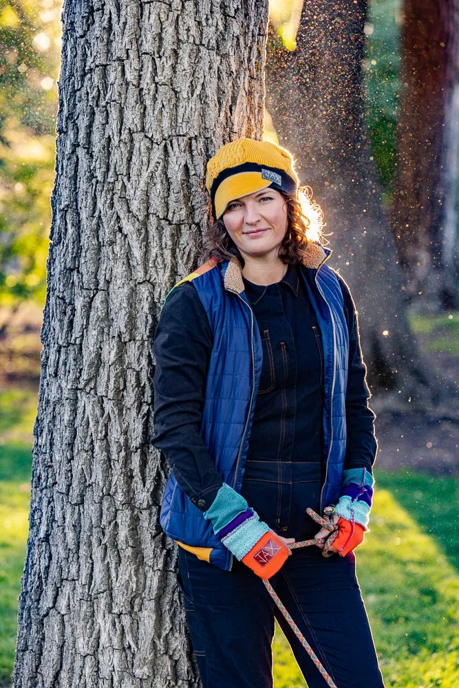 Upcycled Fall mix Color sweaters Fingerless texting gloves
