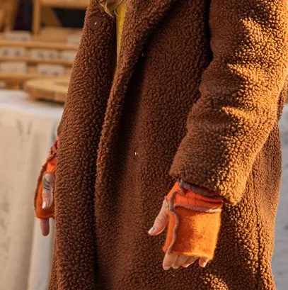 Upcycled Fall mix Orange sweaters Fingerless texting gloves