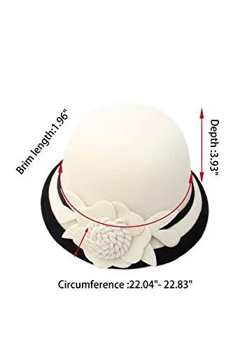 Vintage Flower Cloche Hat for Women