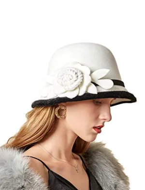 Vintage Flower Cloche Hat for Women