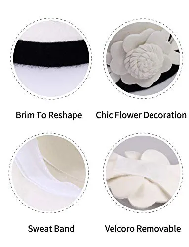 Vintage Flower Cloche Hat for Women