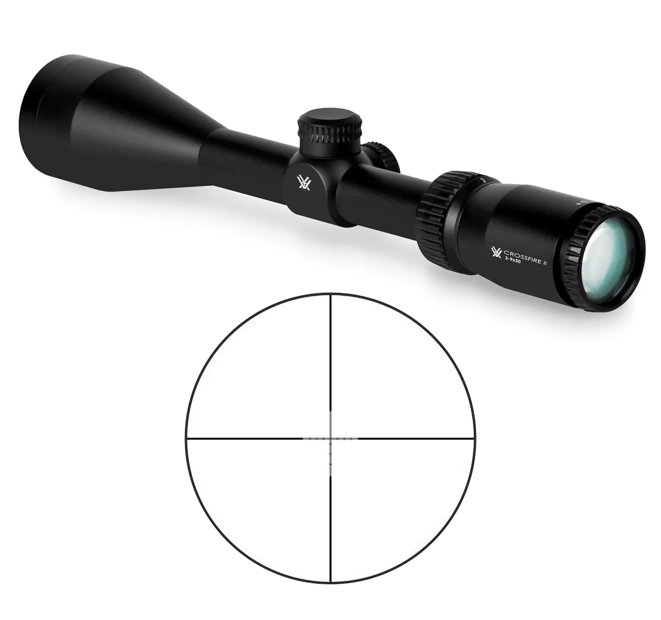 Vortex Crossfire II 3-9x50 BDC 1in Tube Black (CF2-31011) Riflescope w/ Wearable4U Bundle