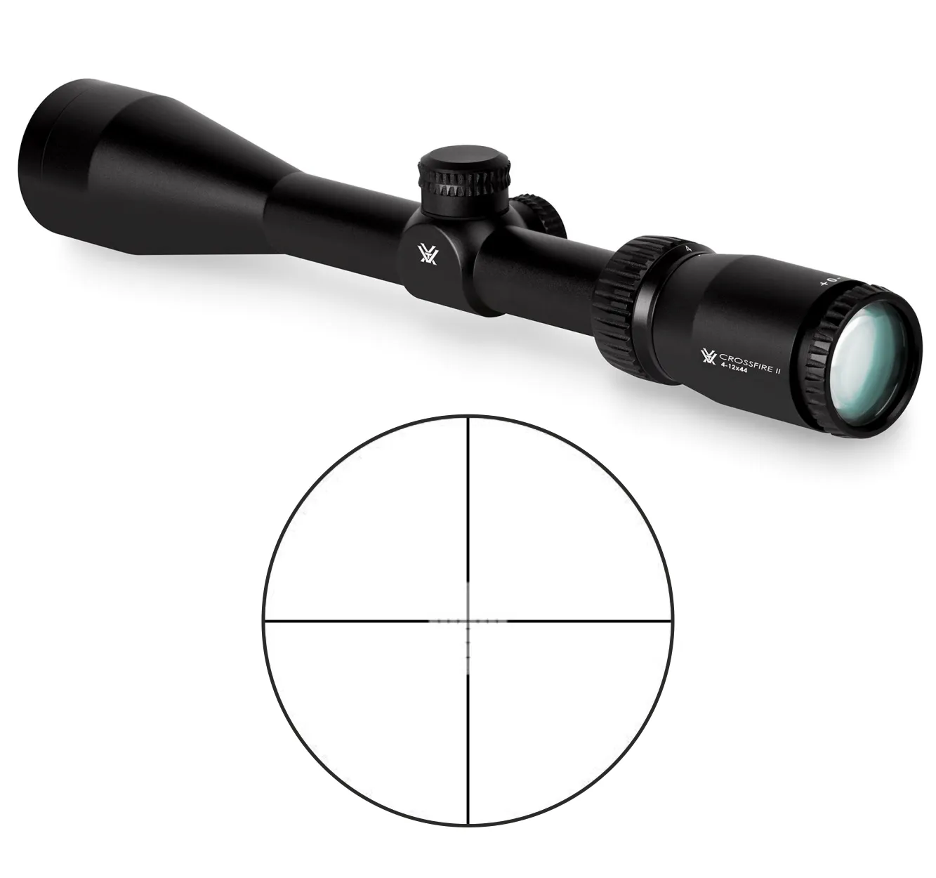Vortex Optics Crossfire II 4-12x44 Riflescope Dead-Hold BDC (MOA) Reticle, 1 inch Tube with Wearable4U Bundle