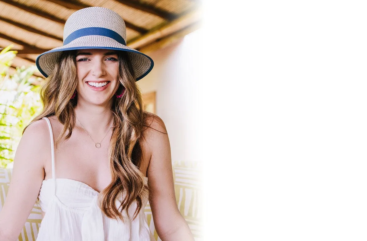 Wallaroo Darby Hat - Ivory/Dusty Blue