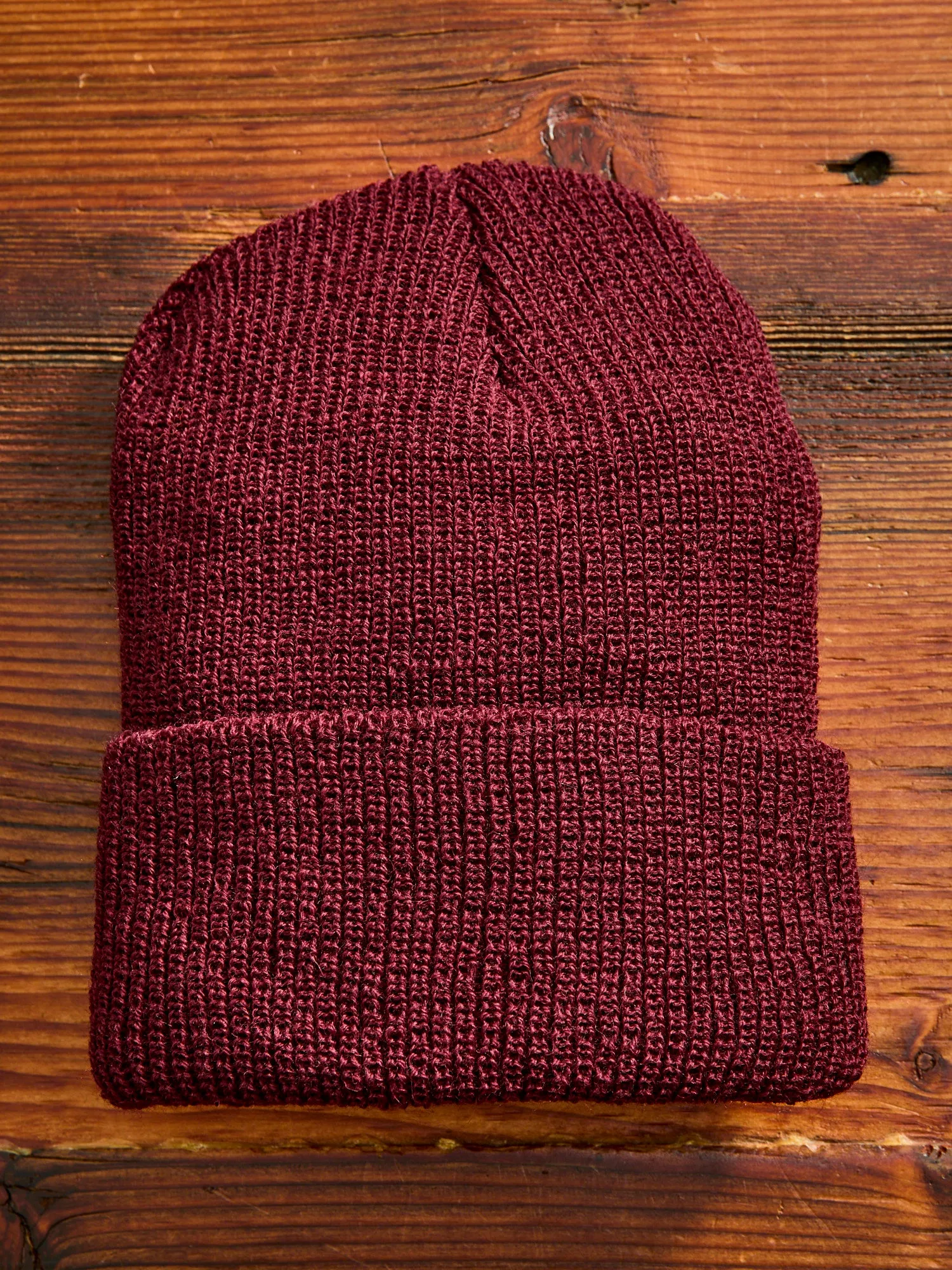 Wool Watch Cap in Burgundy